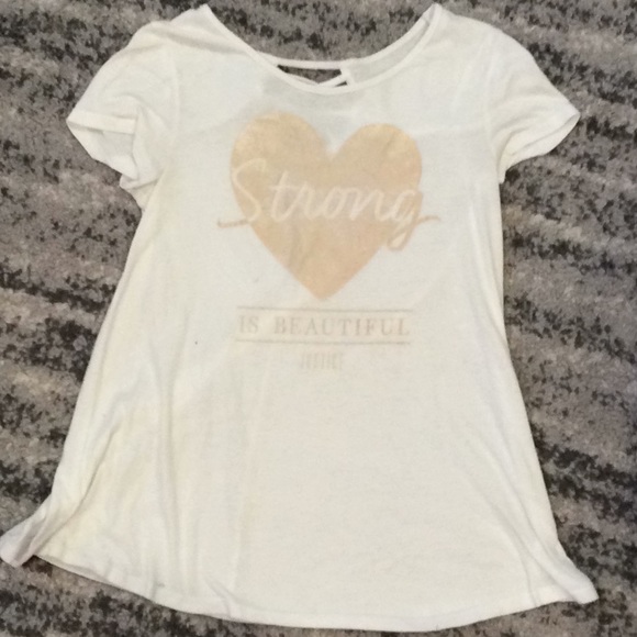 Girls’ White Printed T-Shirt - Picture 1 of 2